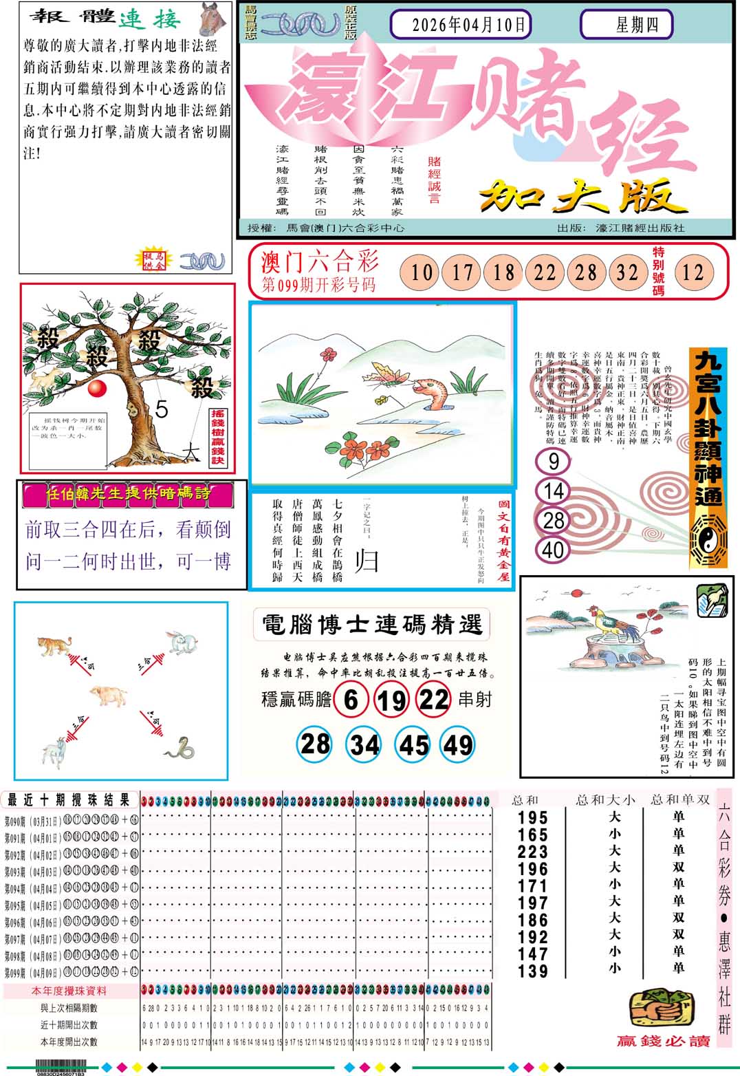 100期濠江赌经A加大版[图]