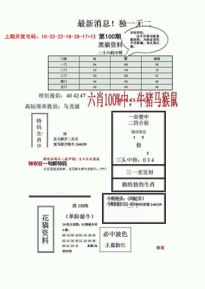 100期独一无二(正)[图]